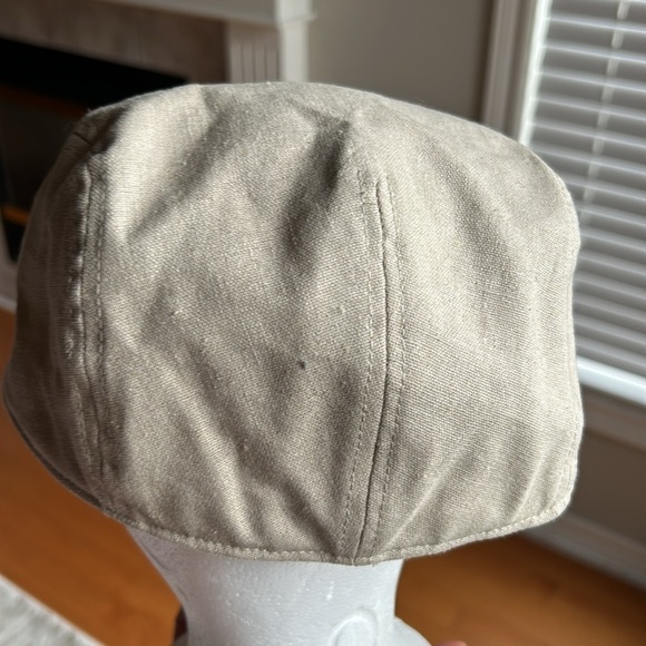 G.H. Bass & Co. Men's Linen/Cotton Beige Driving Cap Hat Golf Casual Men - Picture 12 of 13